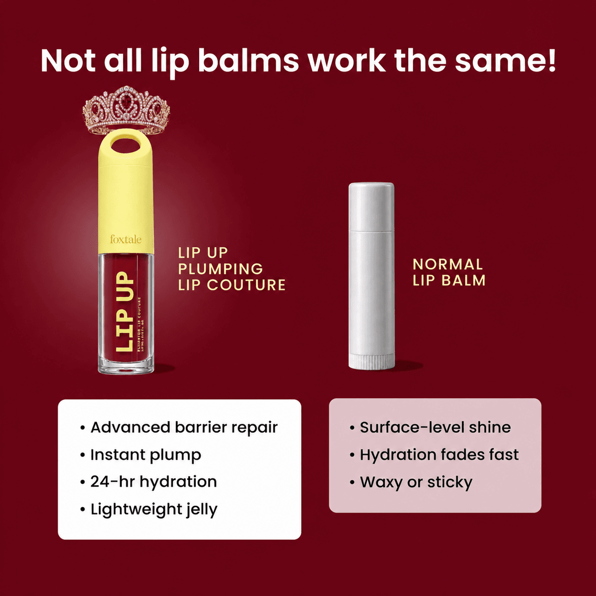 Foxtale Lip Up Plumping Lip Balm For Glazed Lips