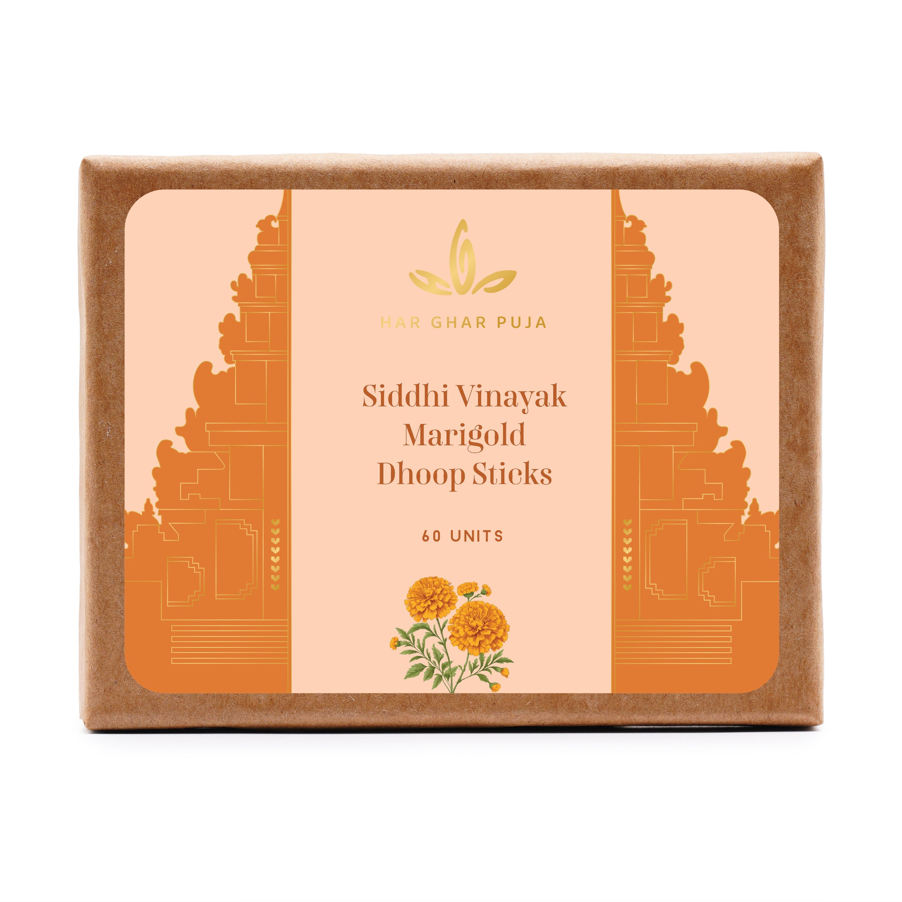 Har Ghar Puja Siddhi Vinayak Marigold Dhoop Sticks