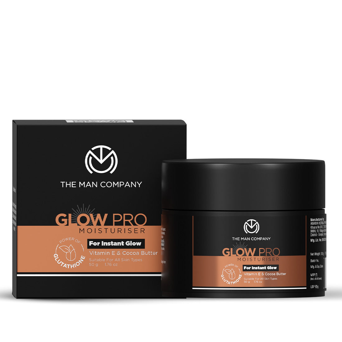 The Man Company Glow Pro Moisturiser - 50g