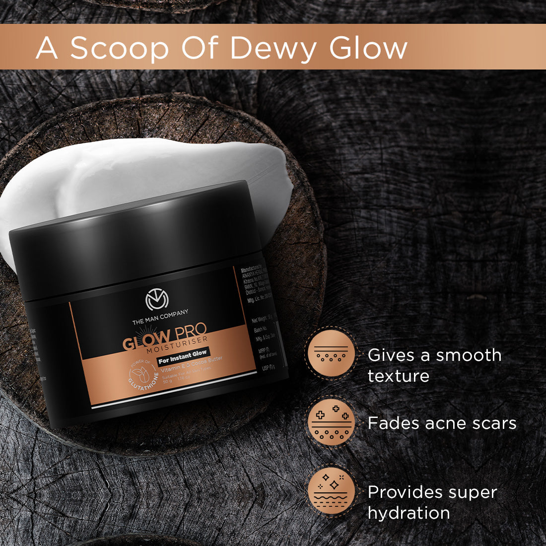 The Man Company Glow Pro Moisturiser - 50g