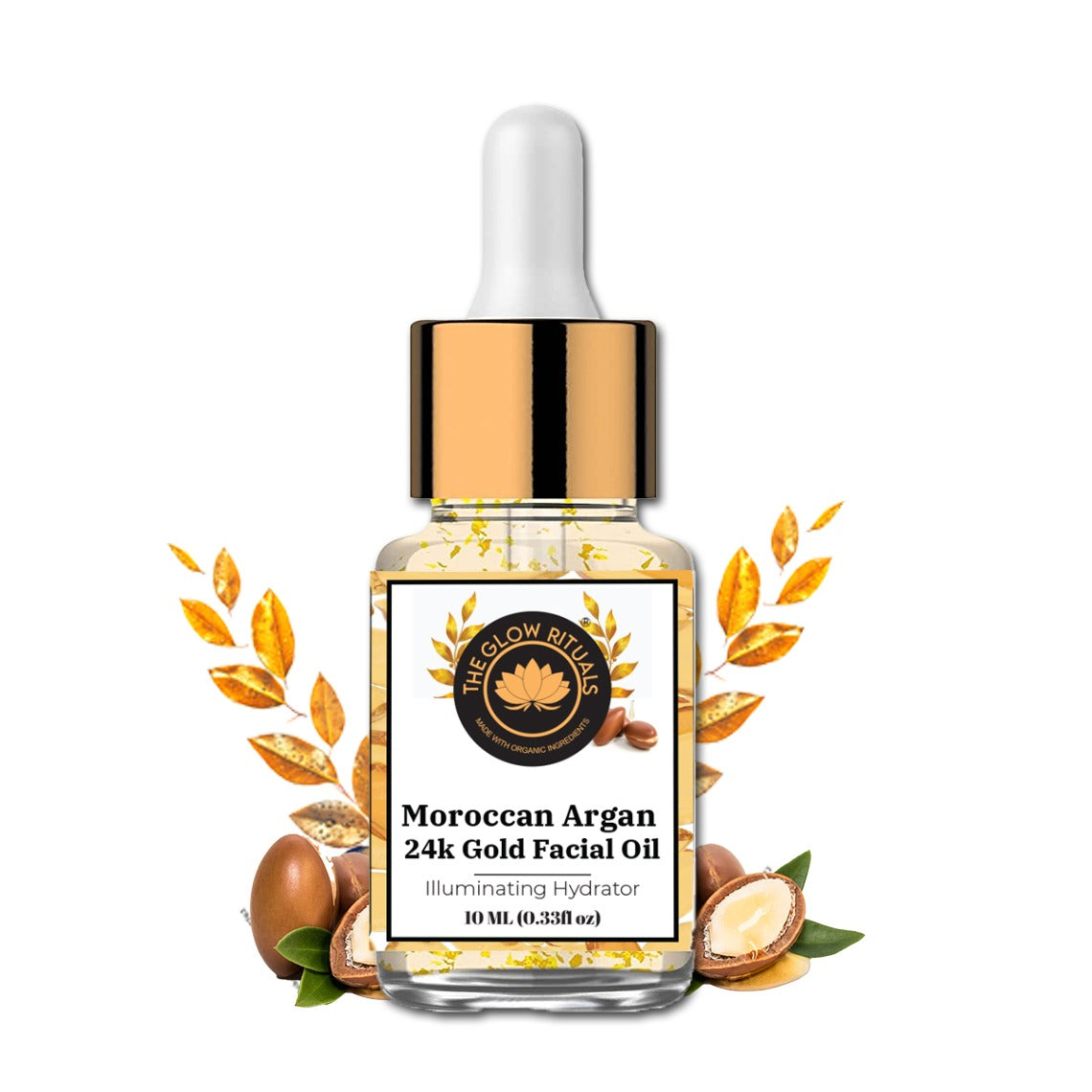 The glow rituals 24K Gold Leaf Moroccan Argan Oil - 10ml