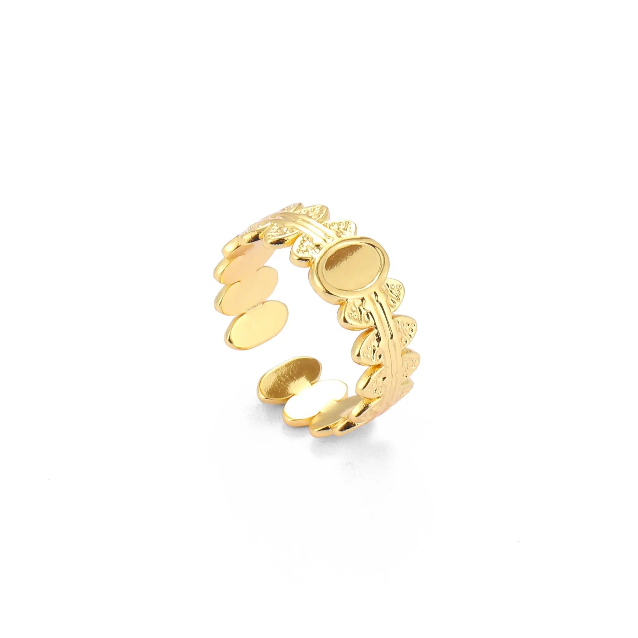 Salty Golden Coin Charm Ring