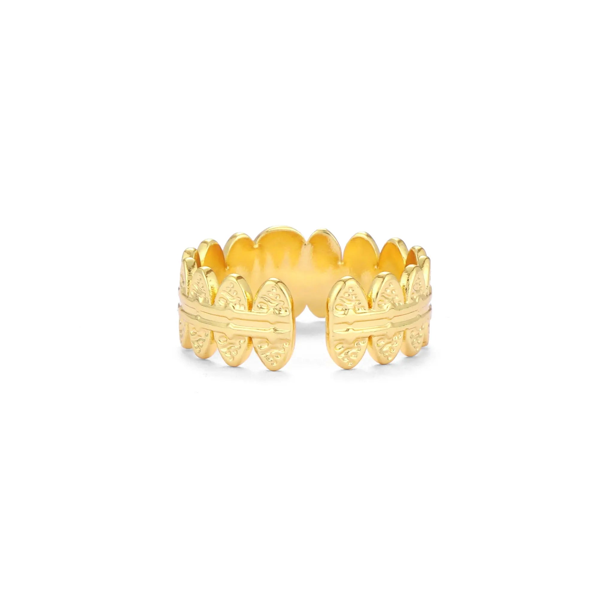 Salty Golden Coin Charm Ring