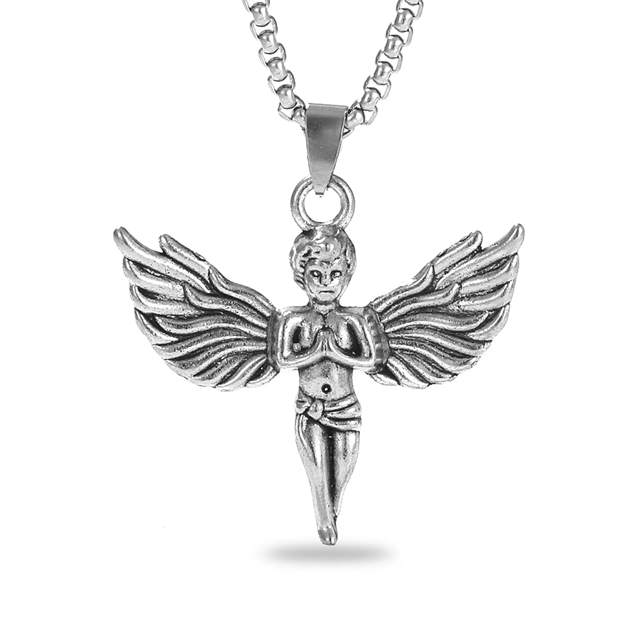 Salty Greek Angel Silver Chain