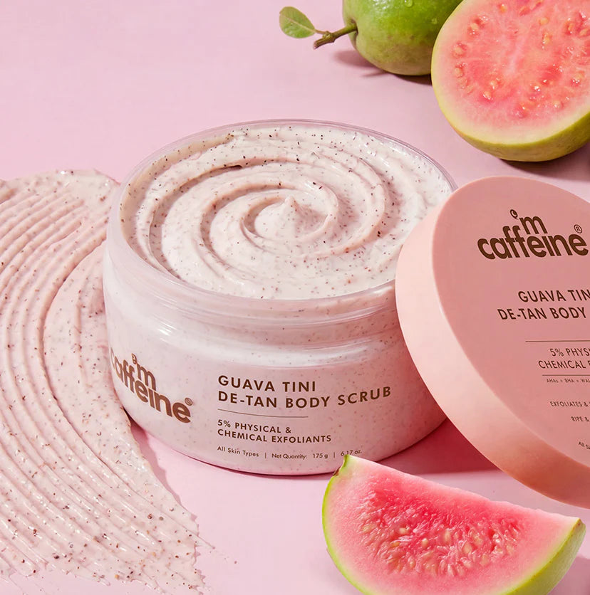 mCaffeine Guava Tini De-Tan Body Scrub - 175gm