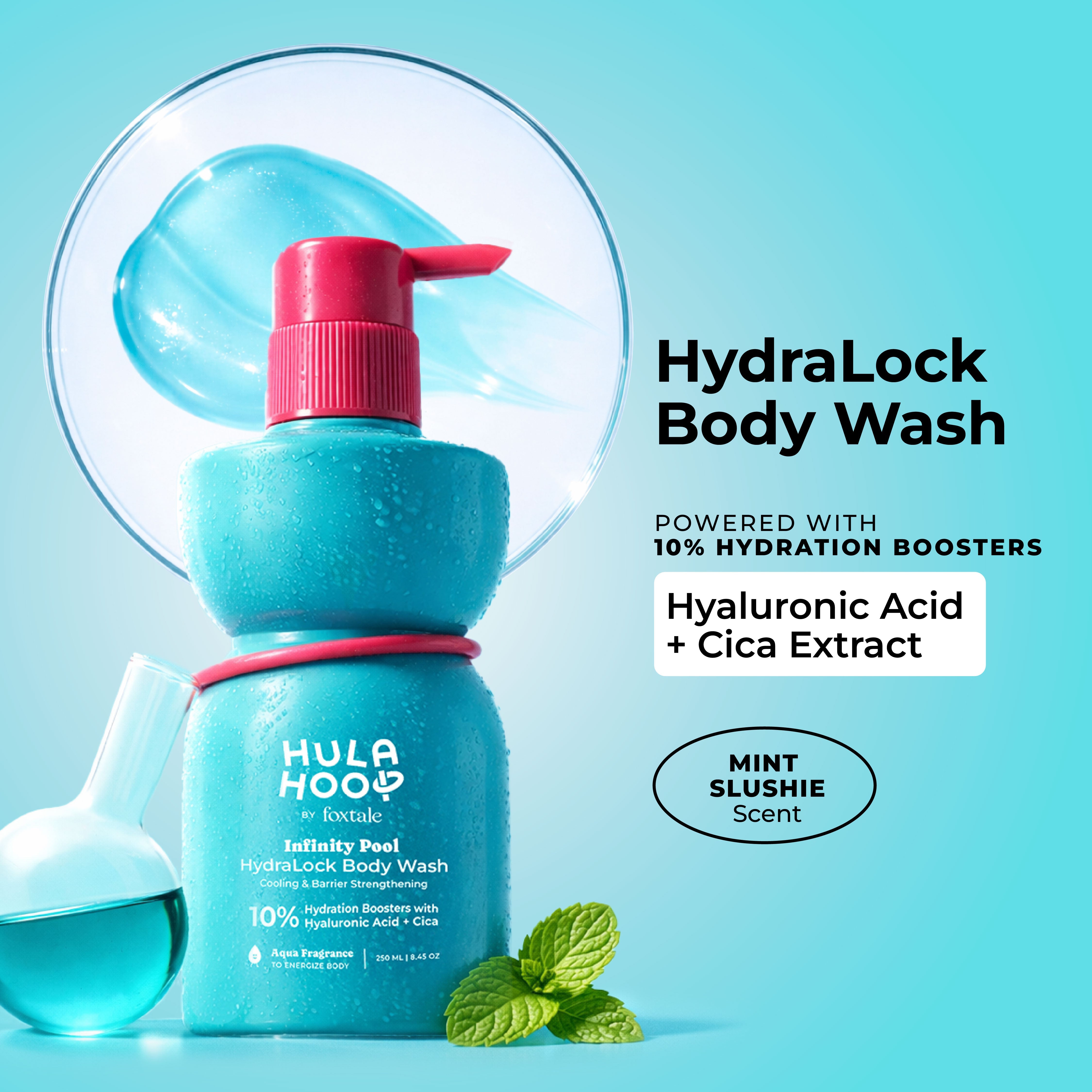 Foxtale Hula Hoop HydraLock Body Wash with Hyaluronic Acid & Cica