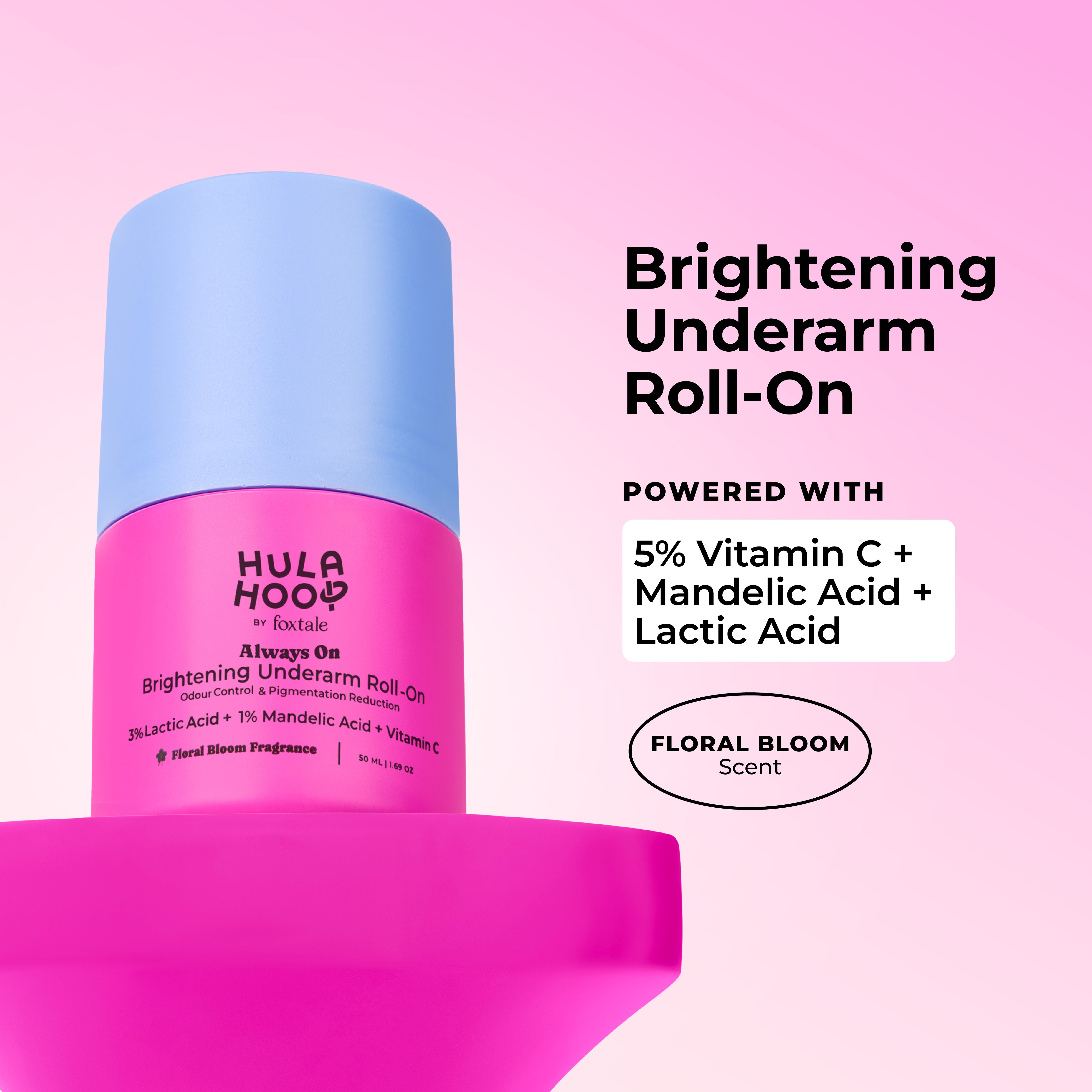 Foxtale Hula Hoop Brightening Underarm Roll-On - Floral