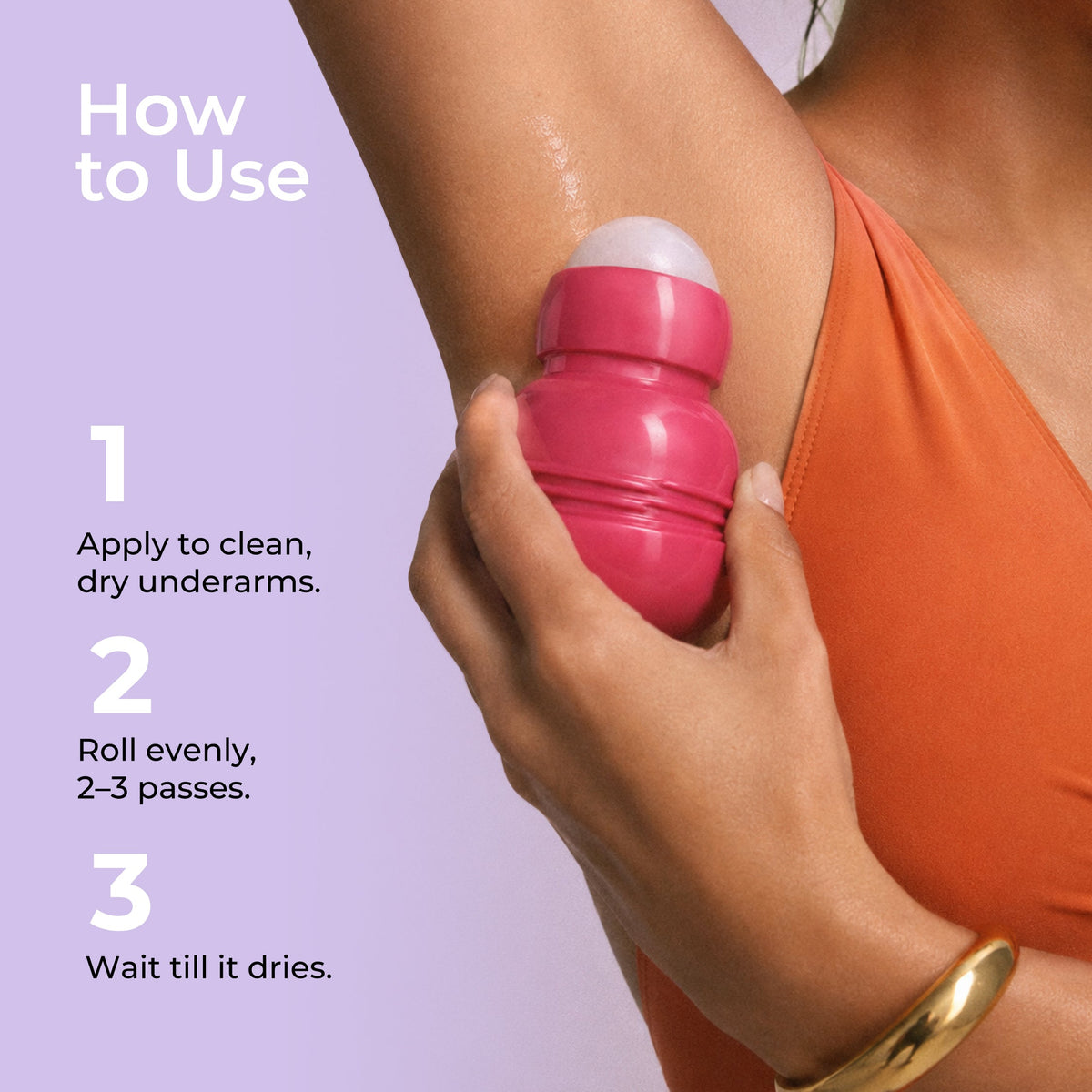Foxtale Hula Hoop Clean Mandarin -Brightening Underarm Roll-On Deodorant