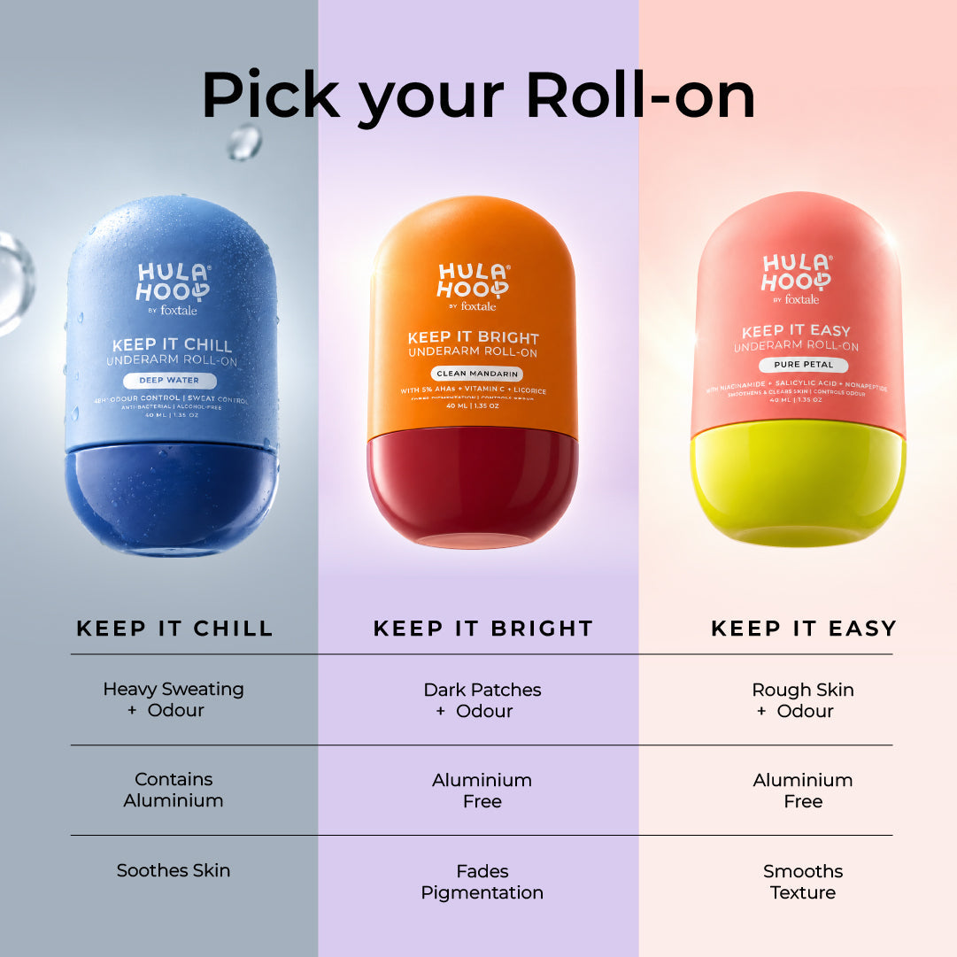 Foxtale Hula Hoop Clean Mandarin -Brightening Underarm Roll-On Deodorant