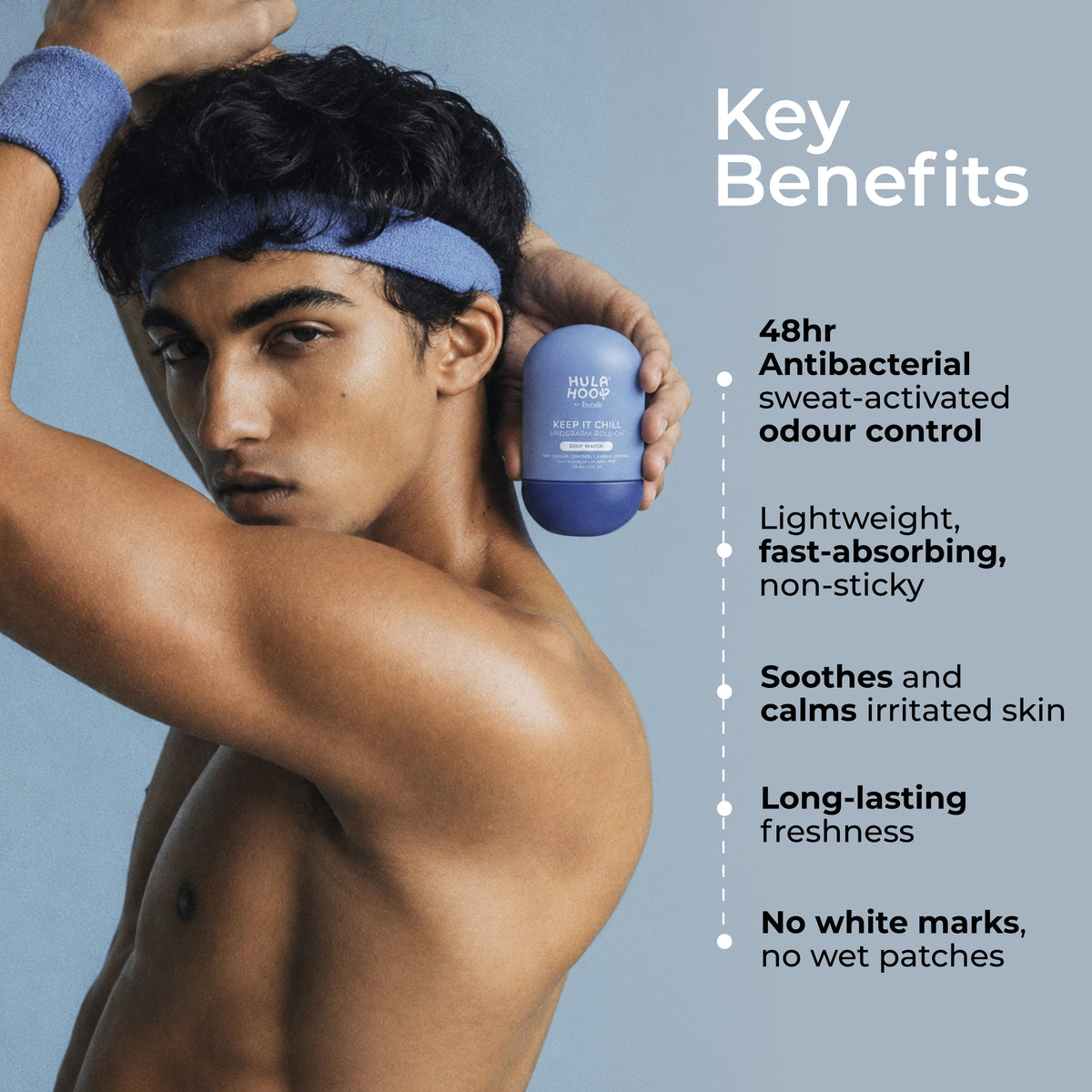 Foxtale Hula Hoop Men’s Roll-On Deodorant for Sweat & Odour Control