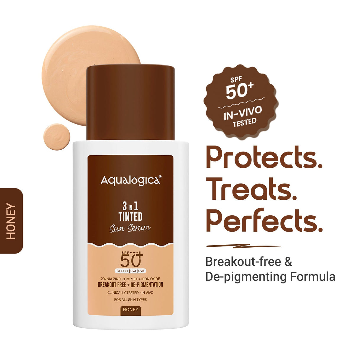 Aqualogica 3-In-1 Tinted Sun Serum - 50g