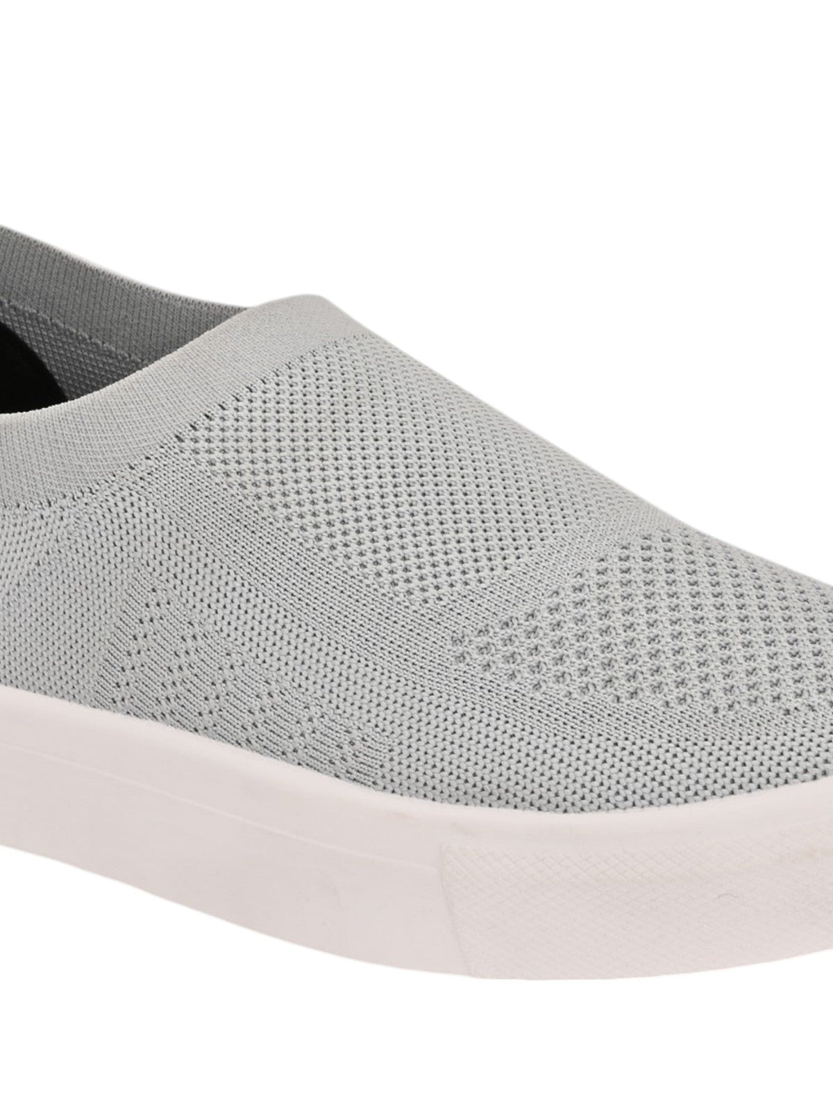 Hirolas Men's Casual Knitted Slip-On Sneaker - Light Grey
