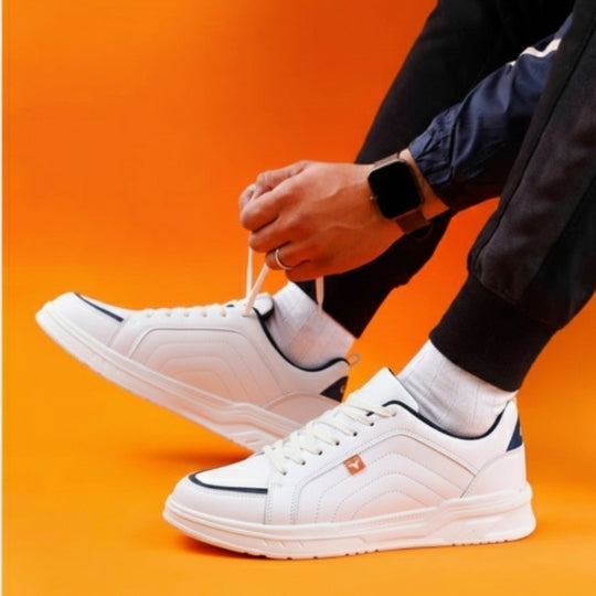 Hirolas Men’s Comfortable Everyday Sneaker Shoes - White