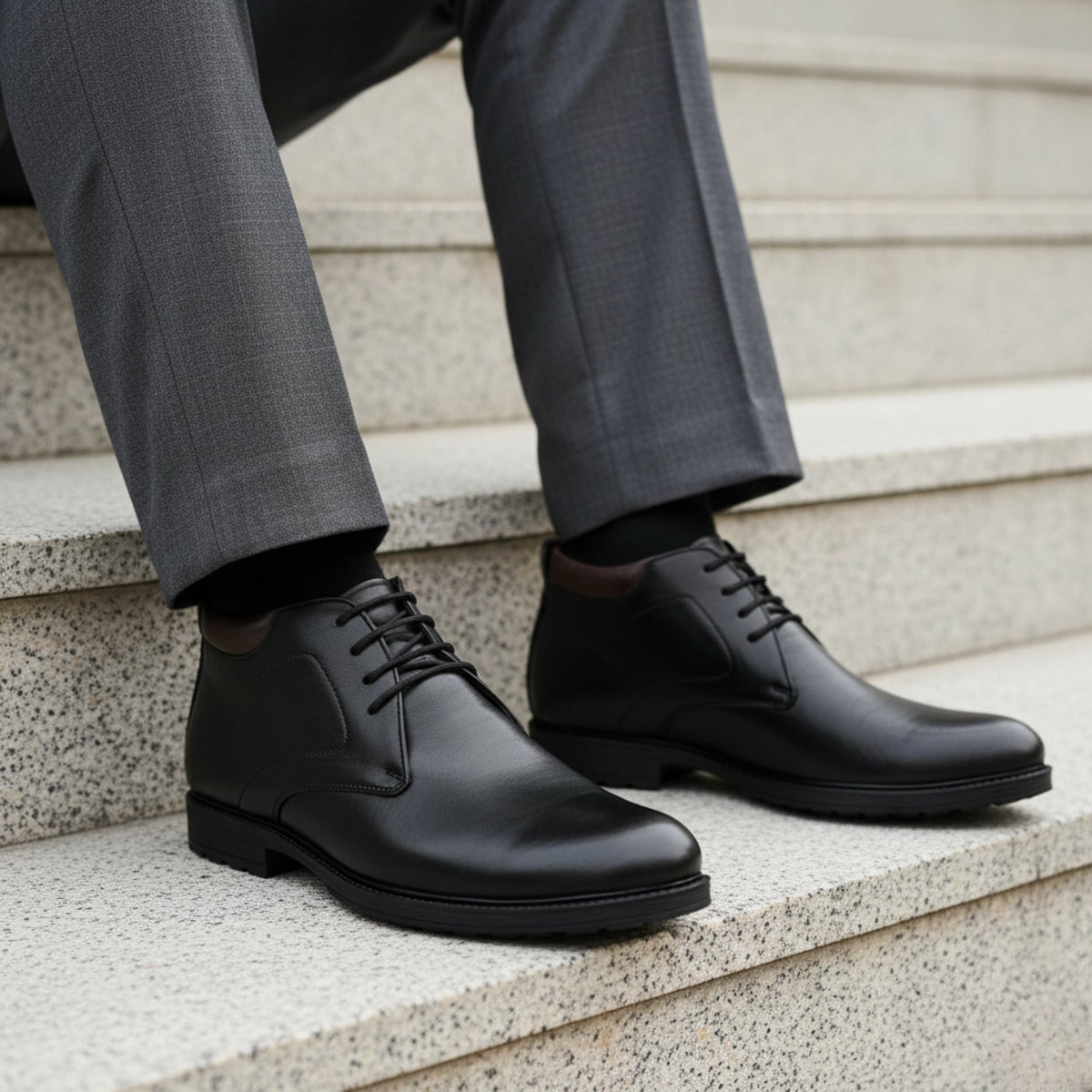 Hirolas Men's Street Line Ankle Boots