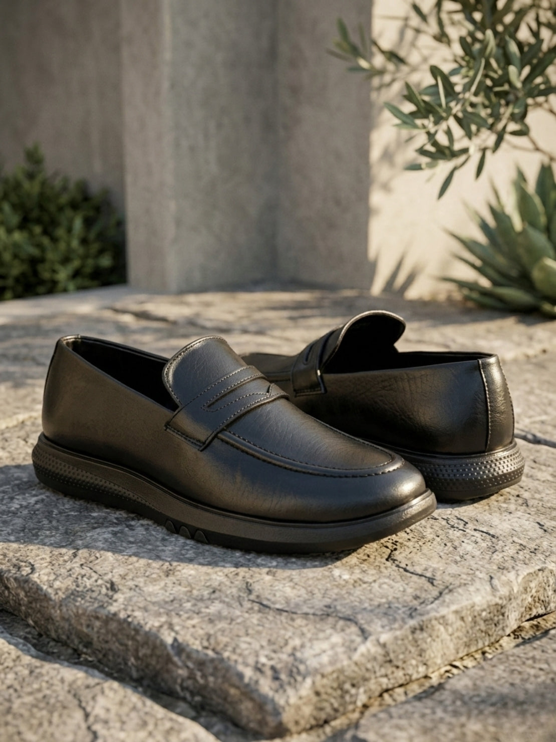 Hirolas Men's Penny Loafer Slip-on Formal Shoes