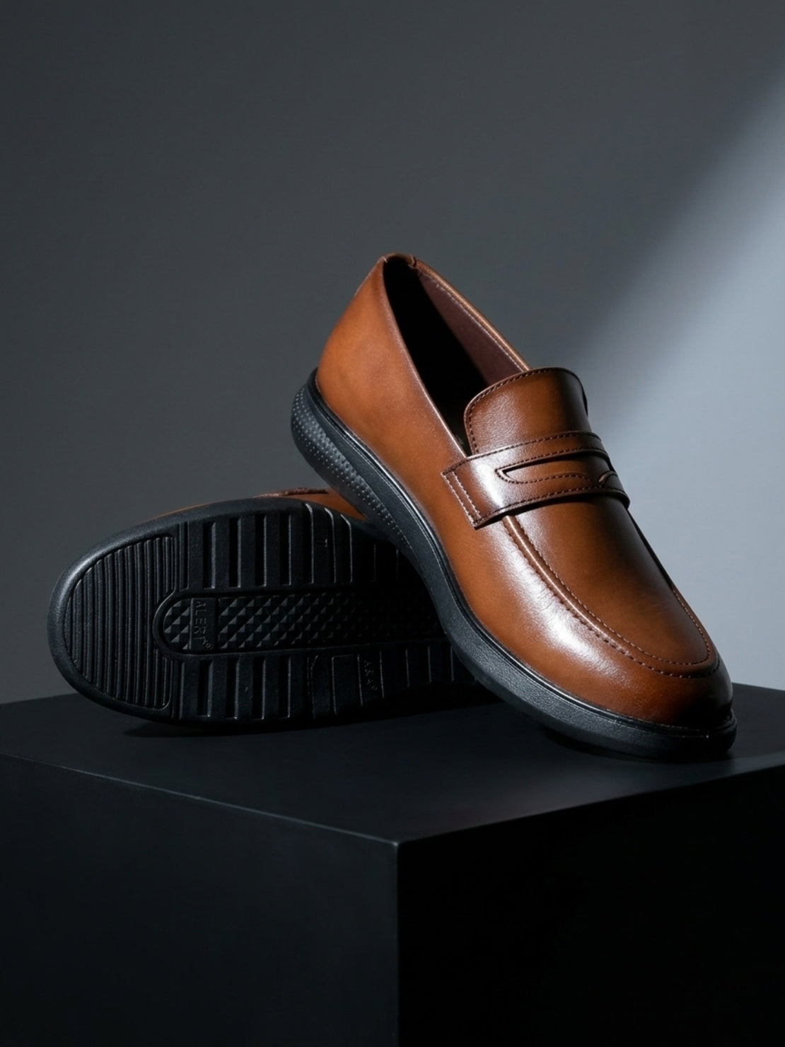 Hirolas Men's Penny Loafer Slip-on Formal Shoes