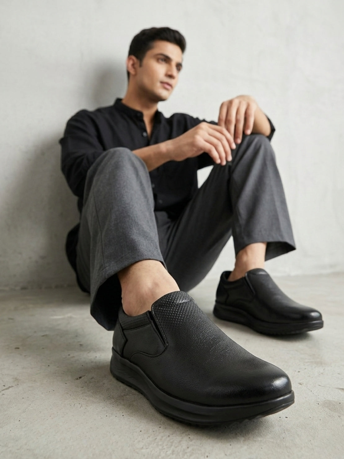 Hirolas Men's FeatherWalk Lightweight Semi Formal Slip-On Shoes