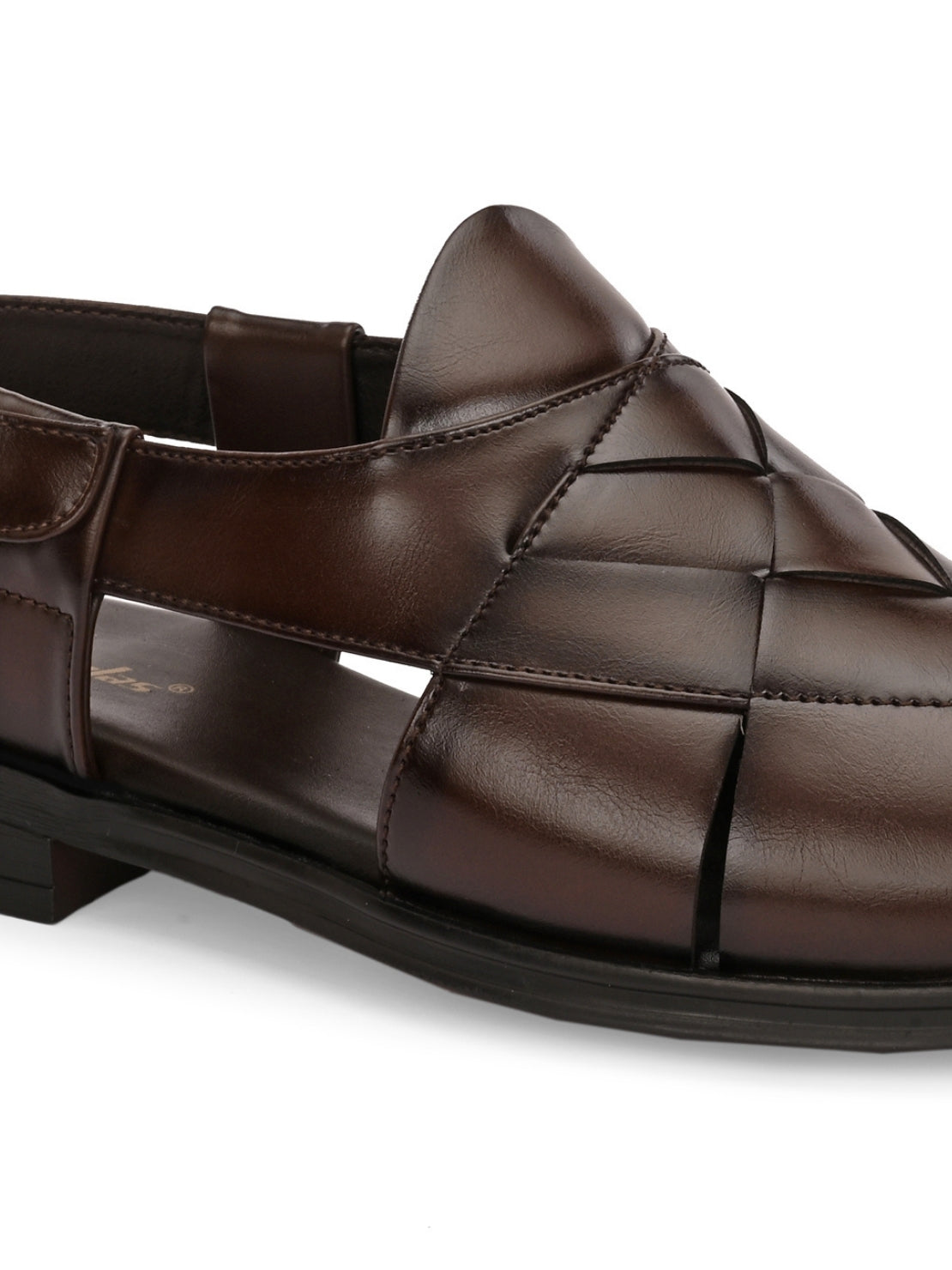 Hirolas Men's Peshawari Shoe Style Vegan Leather Roman Ethnic Sandal