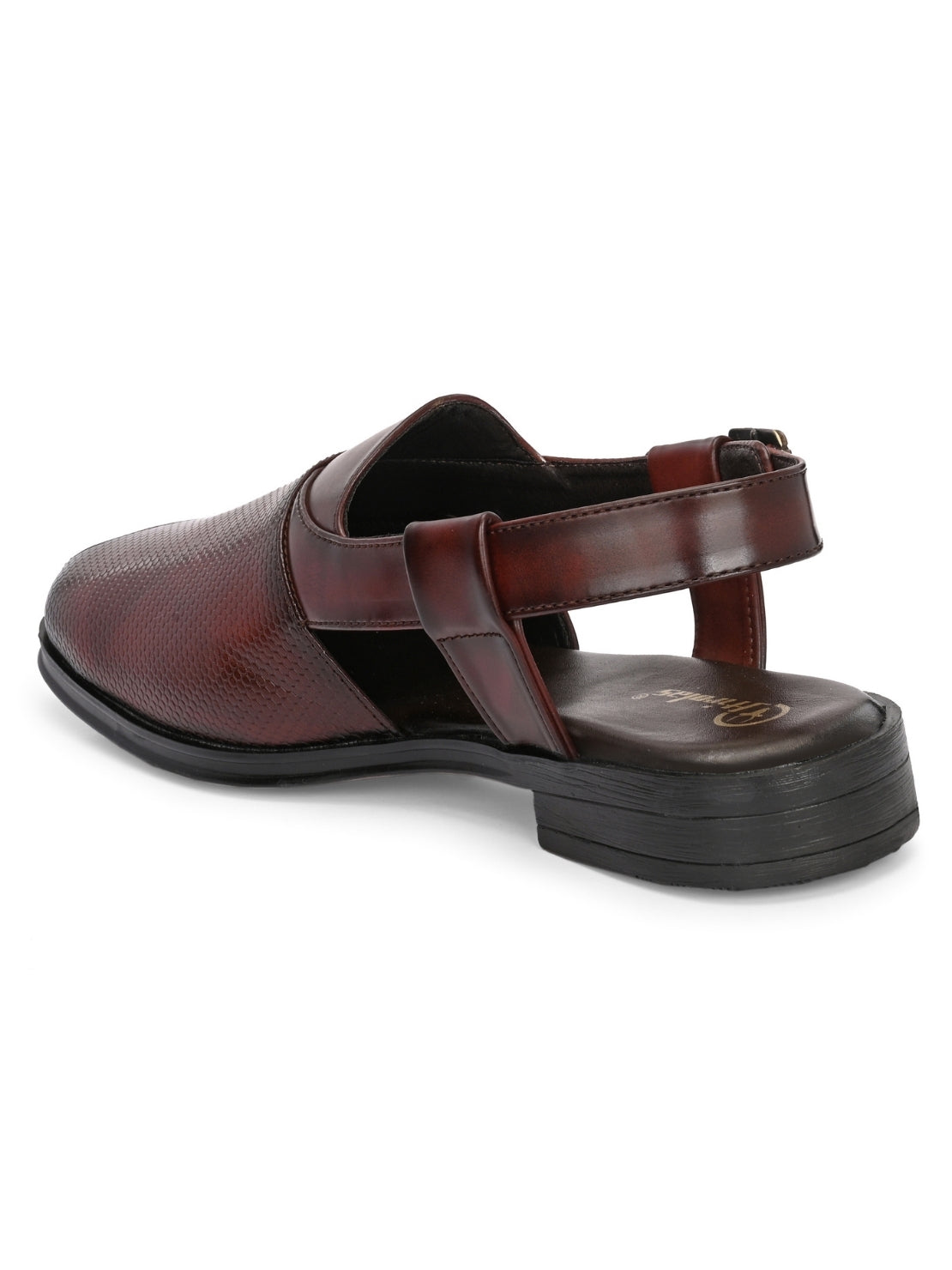 Hirolas Men's Peshawari Shoe Style Vegan Leather Roman Ethnic Sandal