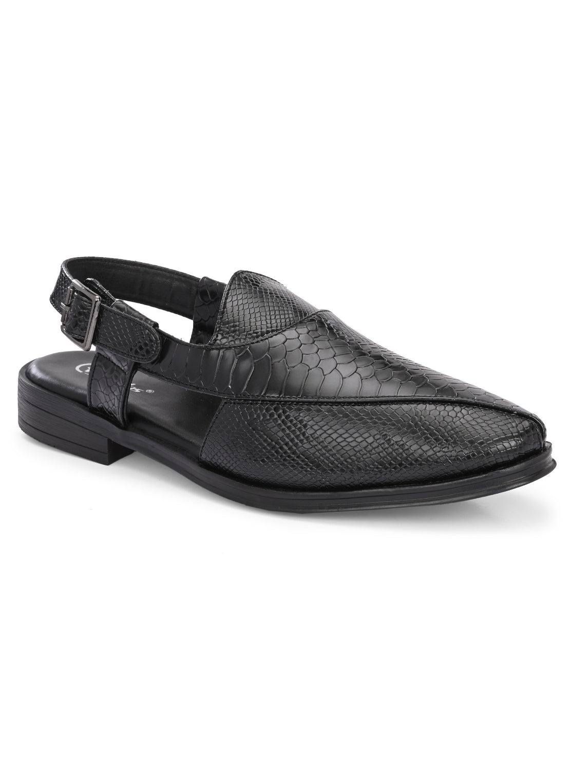 Hirolas Men's Peshawari Shoe Style Vegan Leather Roman Ethnic Sandal