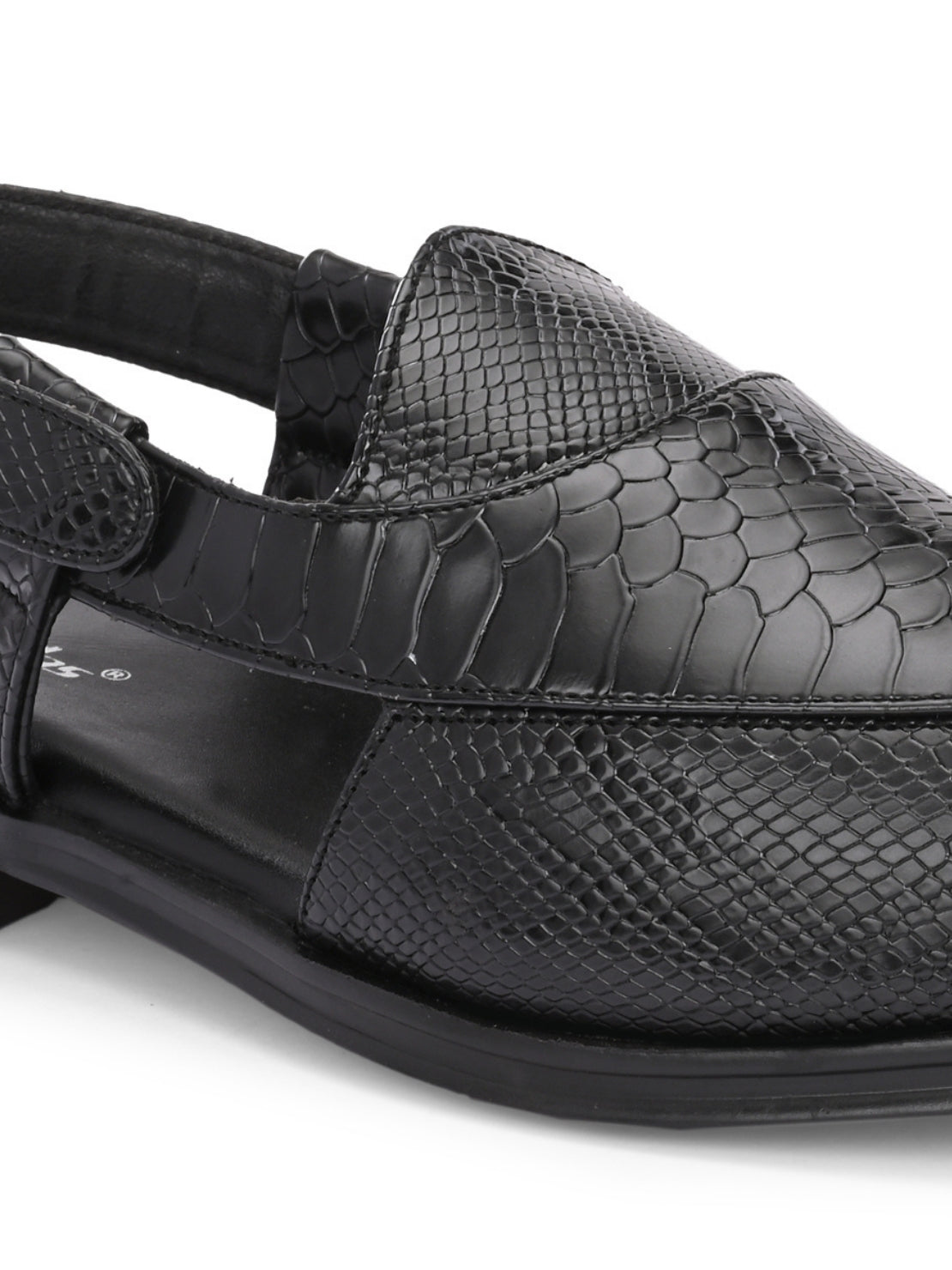 Hirolas Men's Peshawari Shoe Style Vegan Leather Roman Ethnic Sandal