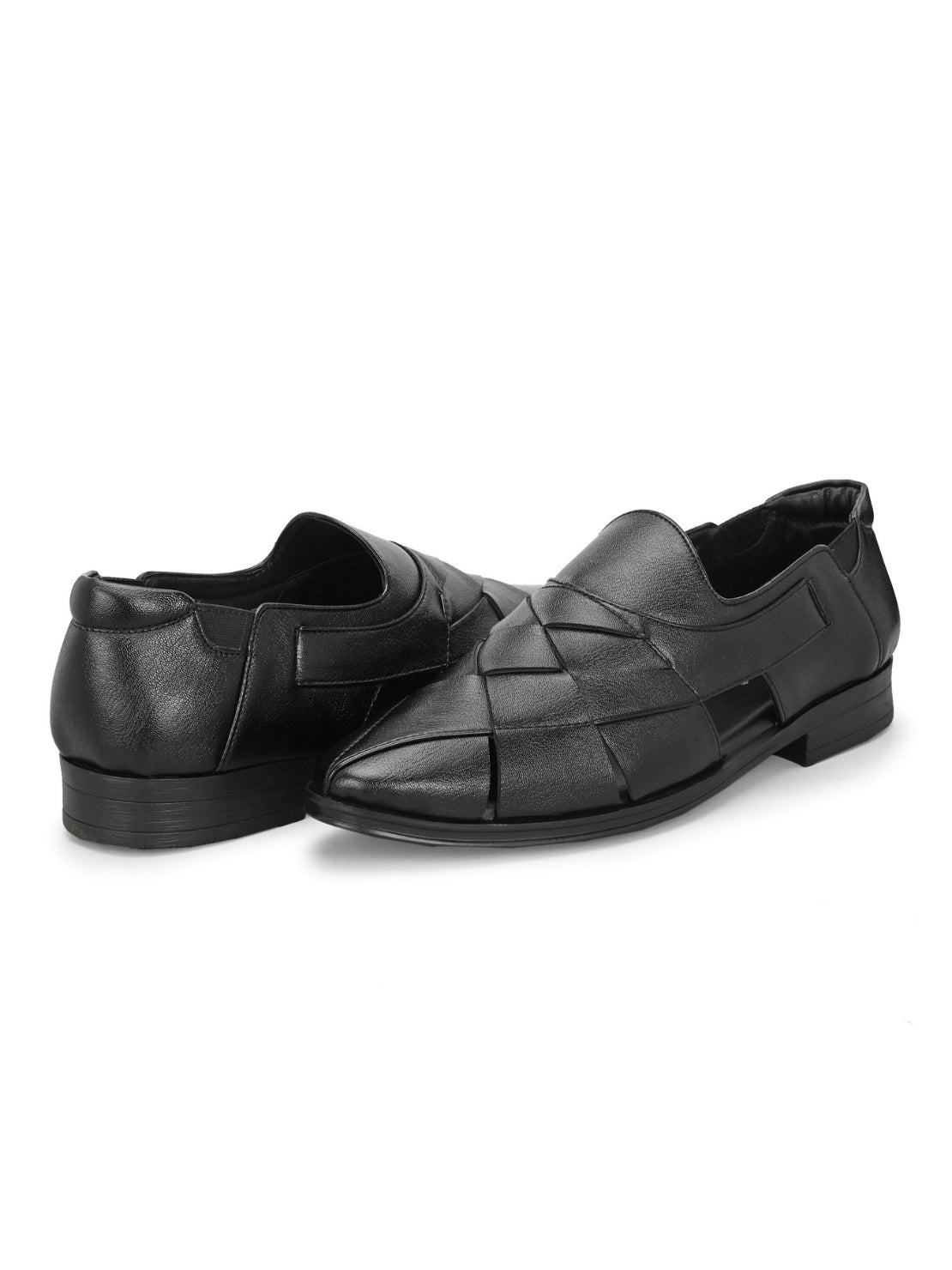Hirolas Men's Peshawari Shoe Style Vegan Leather Roman Ethnic Sandal