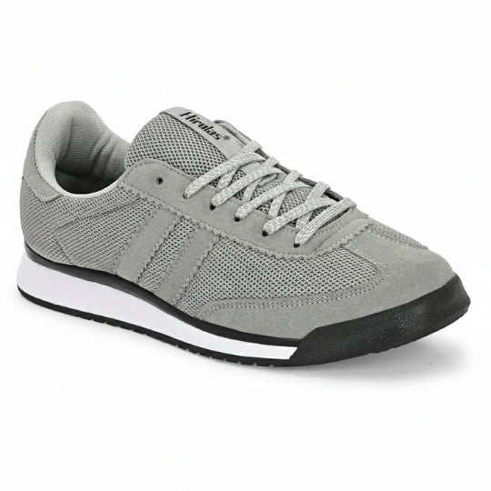 Hirolas Men's Grey Running Shoes Mesh Sneaker