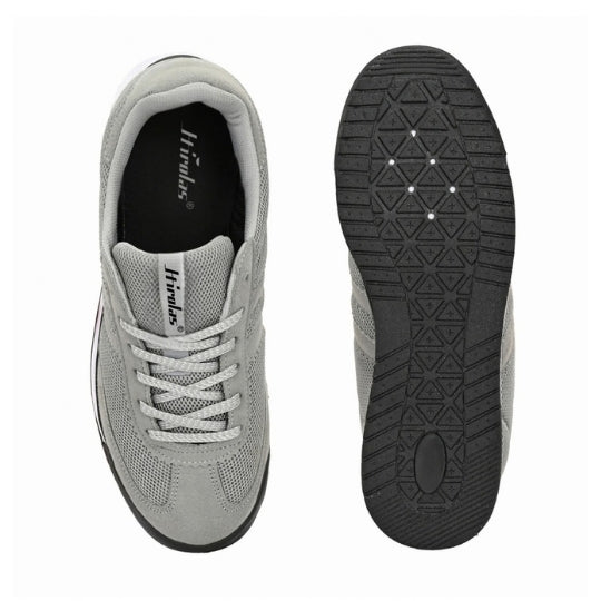 Hirolas Men's Grey Running Shoes Mesh Sneaker