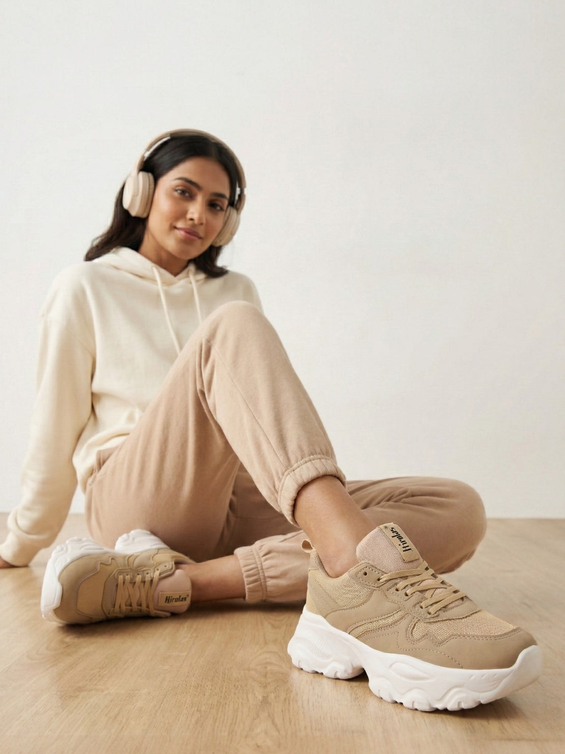 Hirolas Chunky Mesh & Synthetic Sports Shoes for women