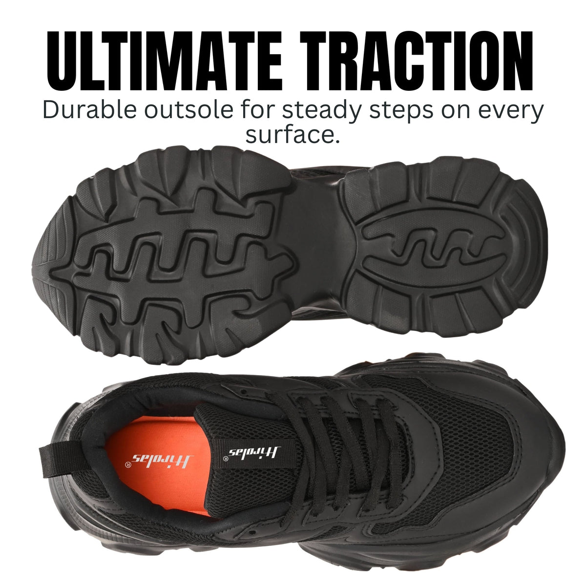 Hirolas Chunky Mesh & Synthetic Sports Shoes for women