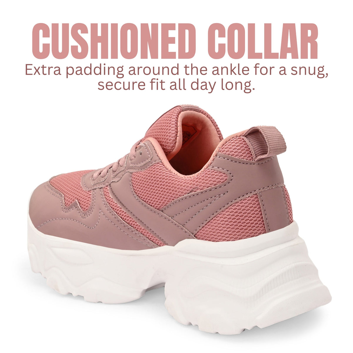 Hirolas Chunky Mesh & Synthetic Sports Shoes for women