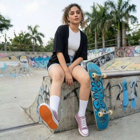Hirolas vulcanized Skateboard Sneaker Shoes for Women