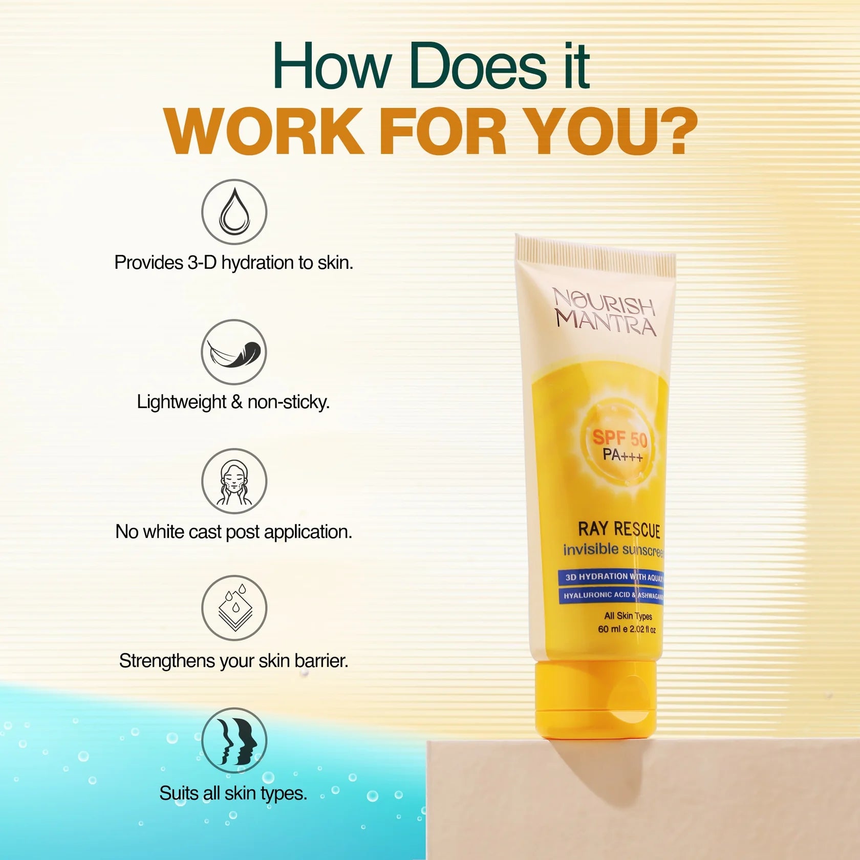 Nourish Mantra Ray Rescue Invisible Sunscreen SPF 50