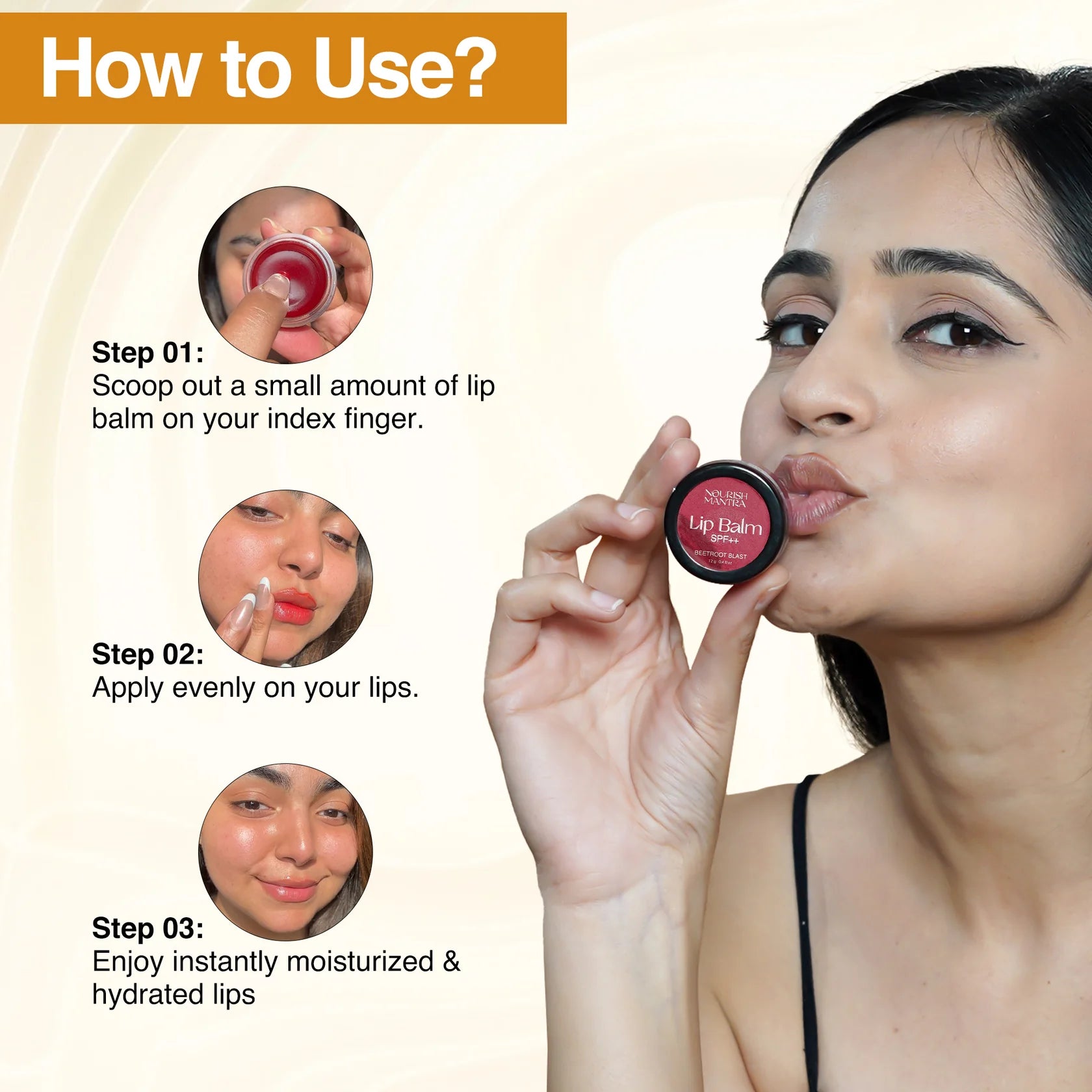 Nourish Mantra Beetroot Blast Lip Balm for Dry Chapped Lips