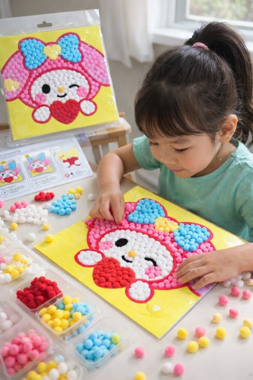 Dimorra Pom Pom Art Kit - Kitty Wink