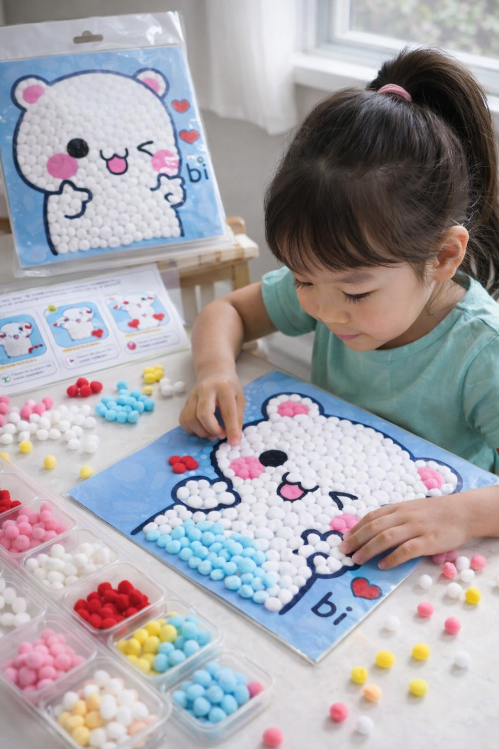 Dimorra Pom Pom Art Kit - Bi Teddy