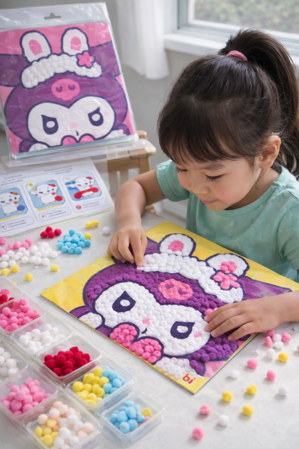 Dimorra Pom Pom Art Kit - Cute Doll