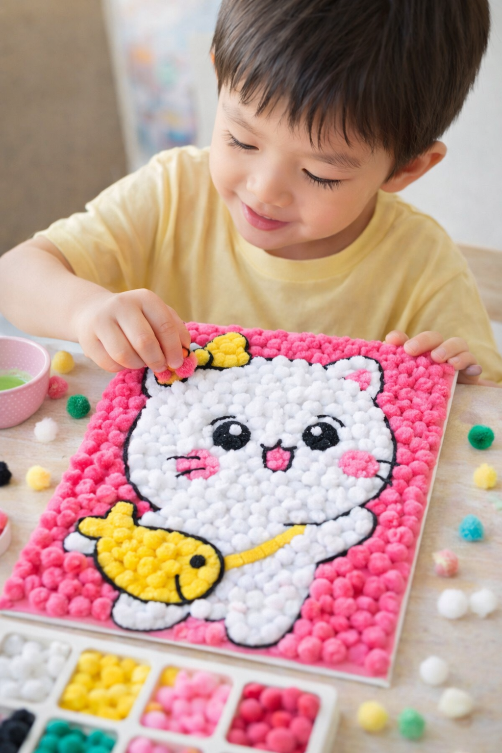 Dimorra Pom Pom Art Kit - Cat Fish