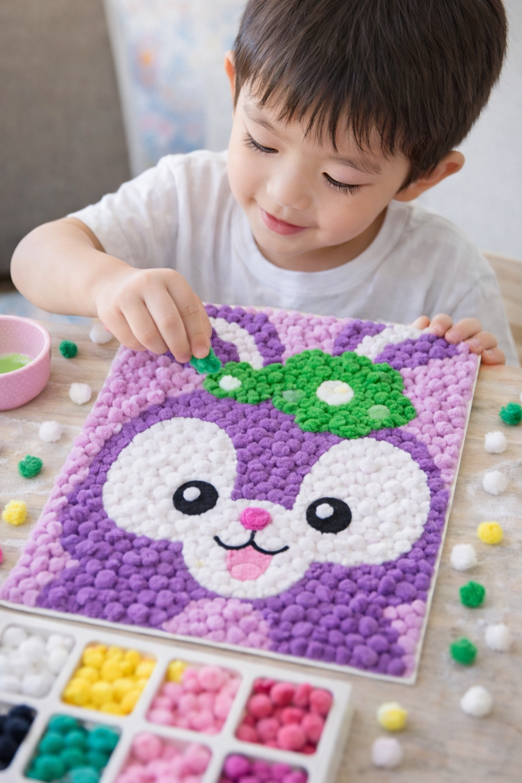 Dimorra Pom Pom Art Kit - Purple Green