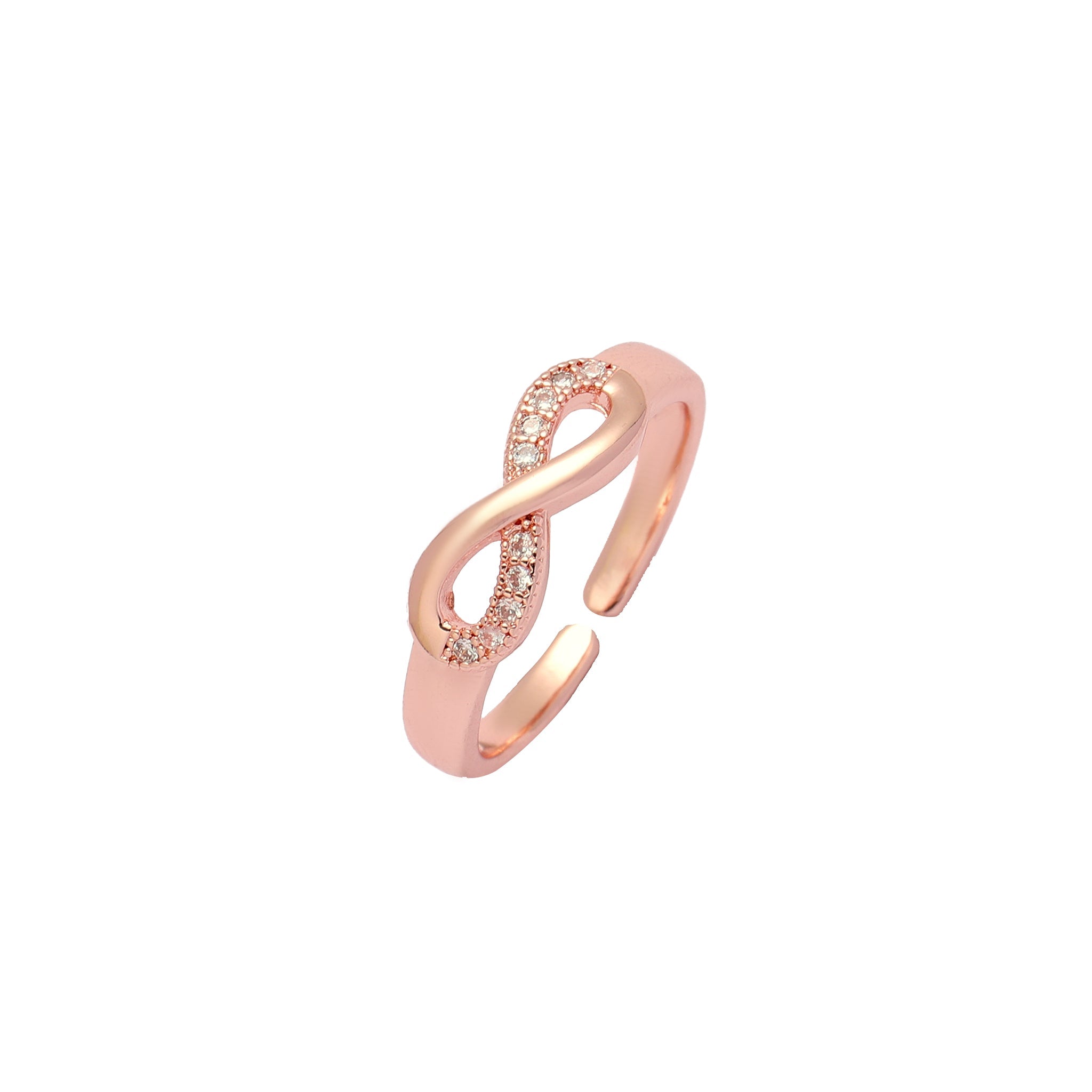 Salty Boundless Infinity White Loop Ring