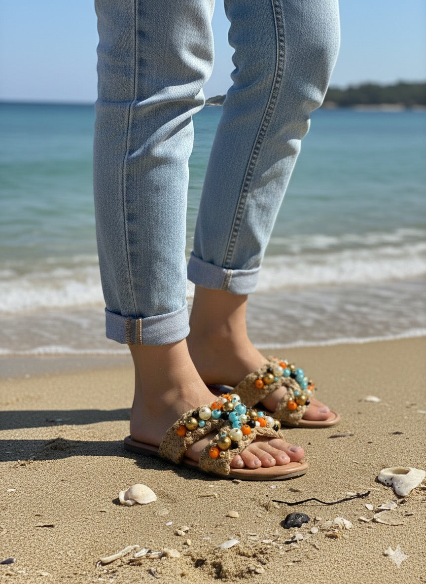 Sandal Stories Viral Holiday Sliders – Beachy Luxe Meets Boho Chic!
