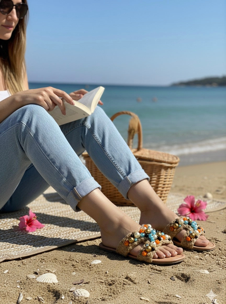 Sandal Stories Viral Holiday Sliders – Beachy Luxe Meets Boho Chic!