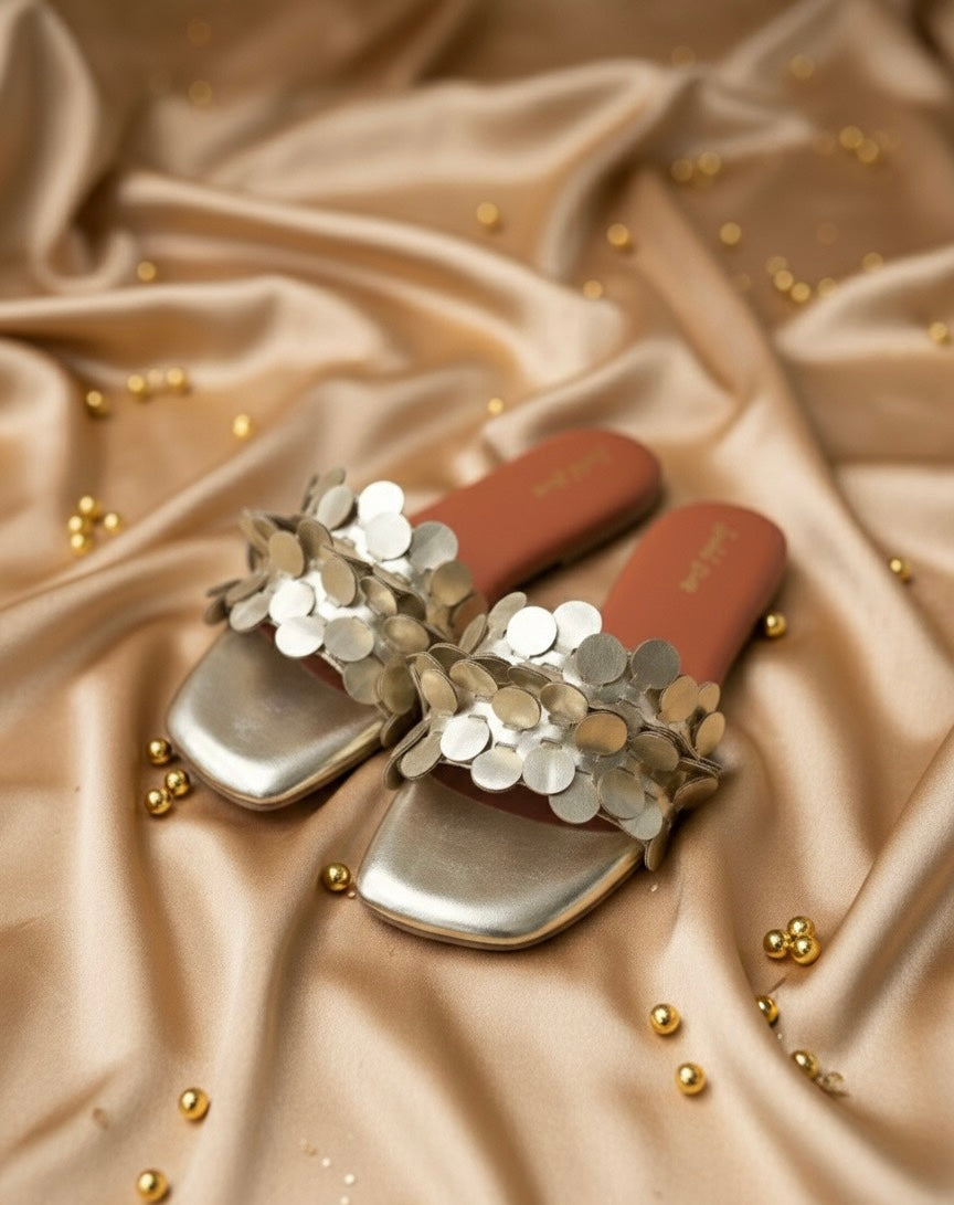 Sandal Stories Classy Champagne Gold Flats