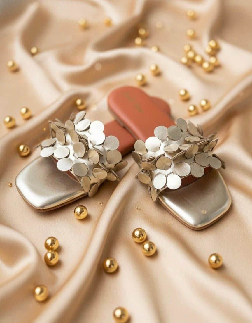 Sandal Stories Classy Champagne Gold Flats