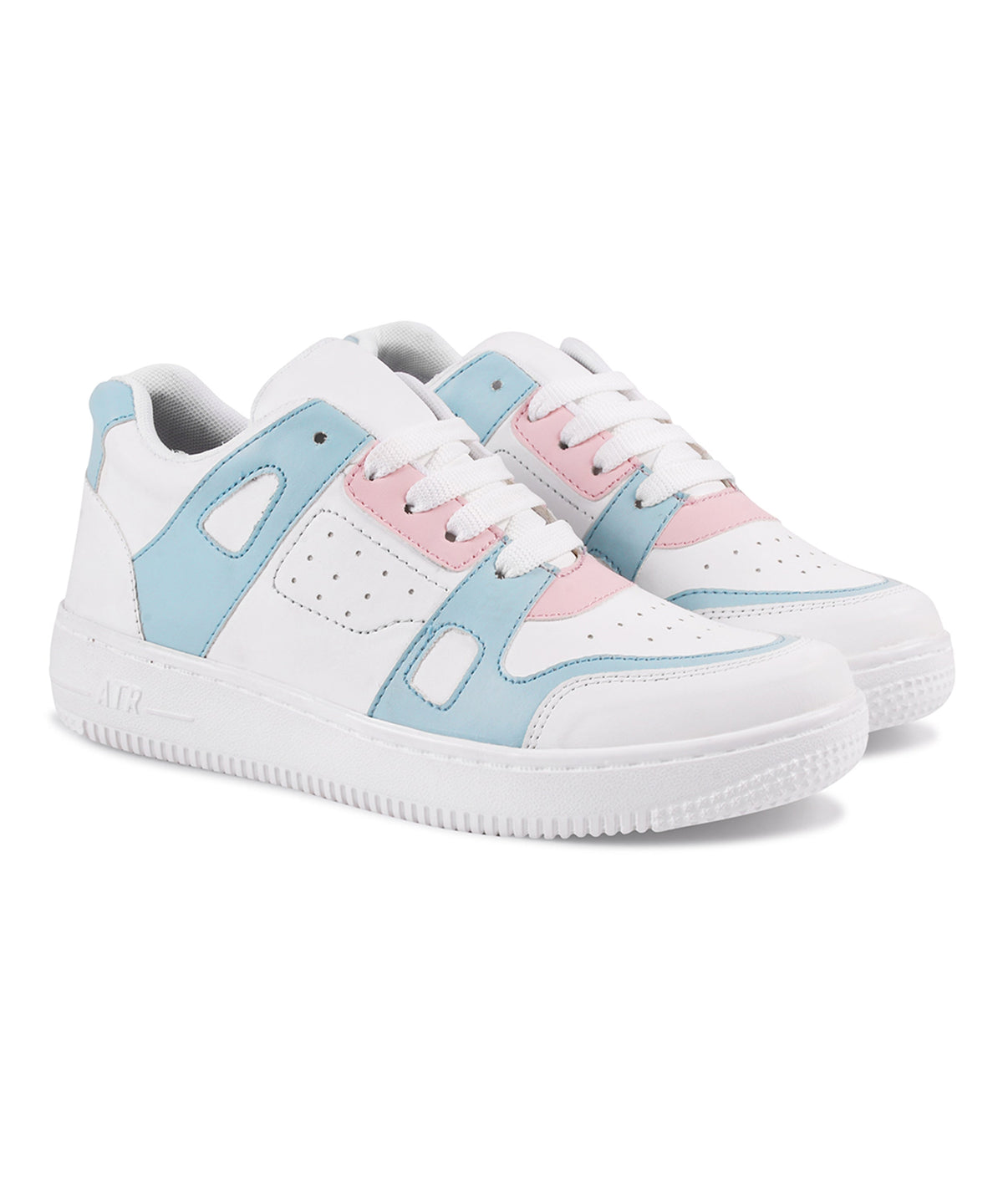 JM Looks Sneakers with Dual-Tone Pastel Panels & Cushioned Sole