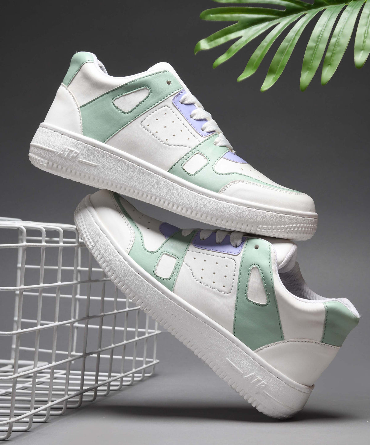 JM Looks Sneakers with Dual-Tone Pastel Panels & Cushioned Sole