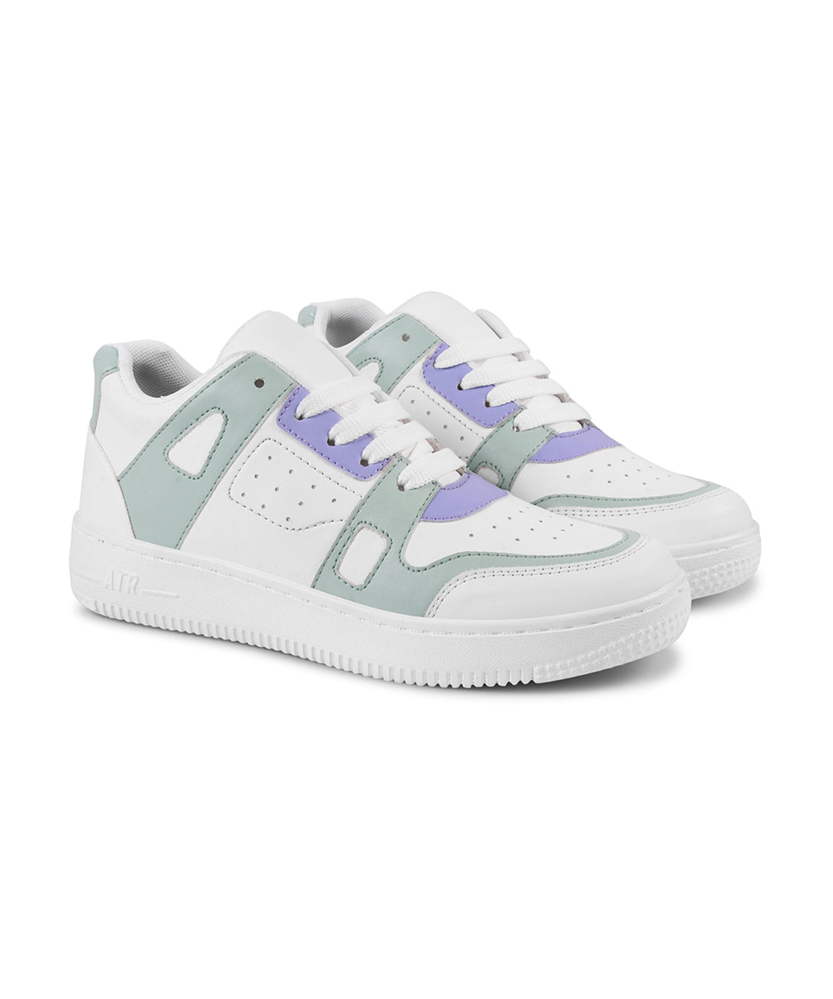 JM Looks Sneakers with Dual-Tone Pastel Panels & Cushioned Sole