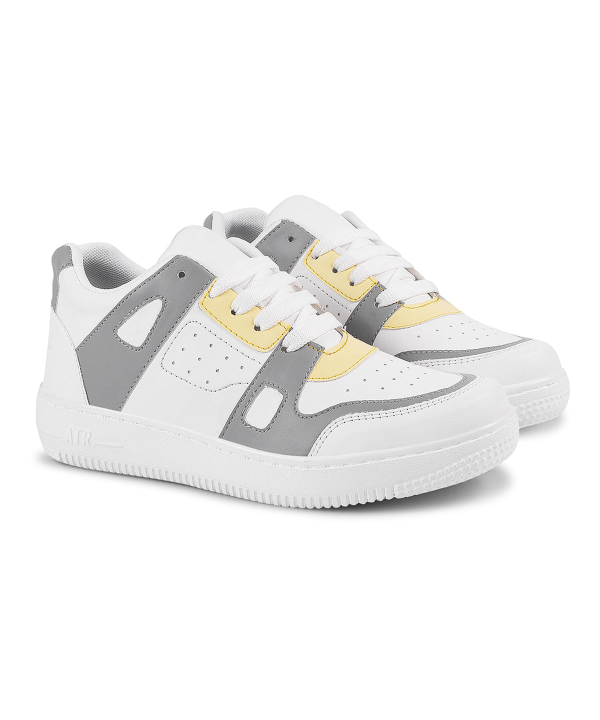 JM Looks Sneakers with Dual-Tone Pastel Panels & Cushioned Sole