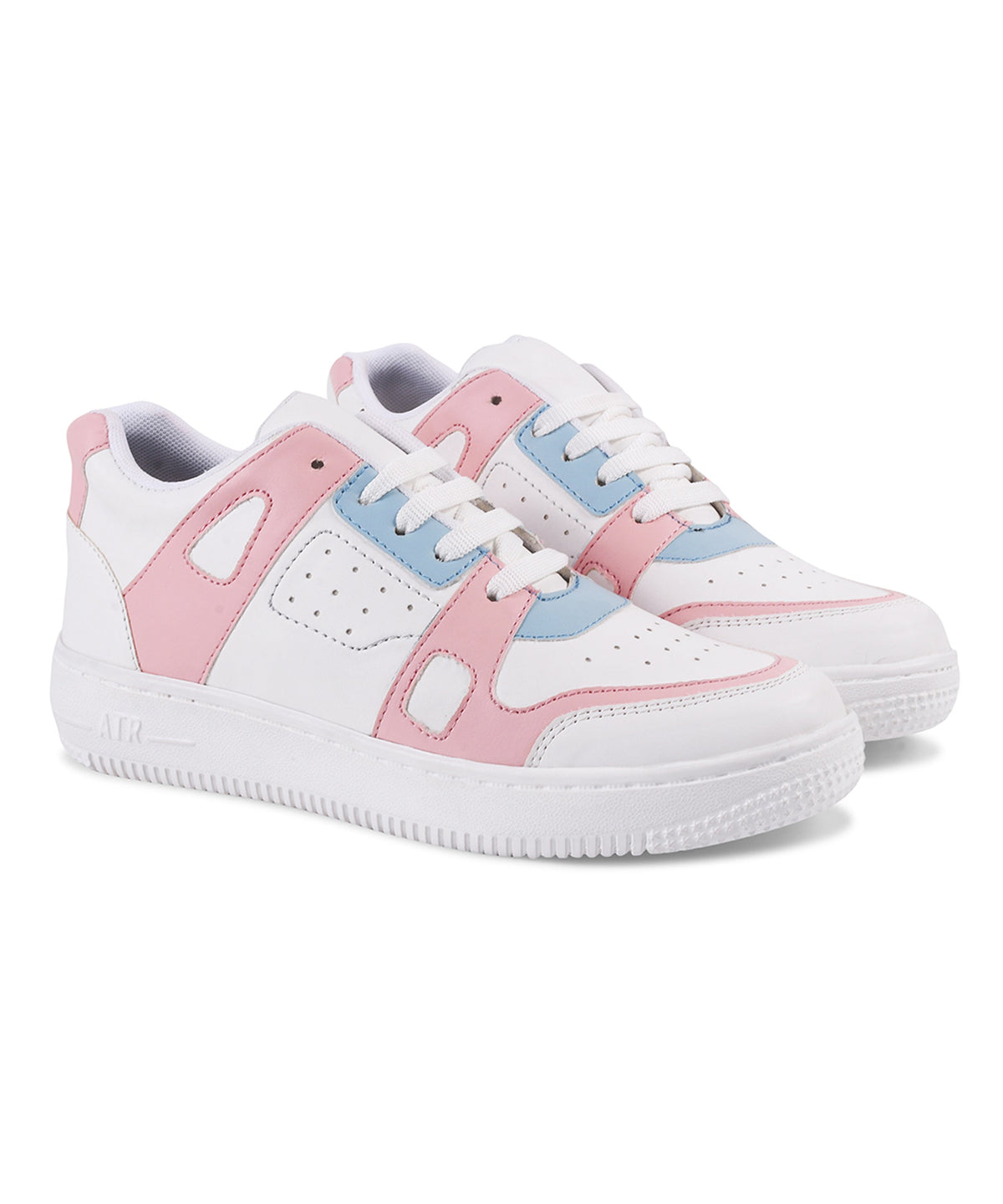 JM Looks Sneakers with Dual-Tone Pastel Panels & Cushioned Sole