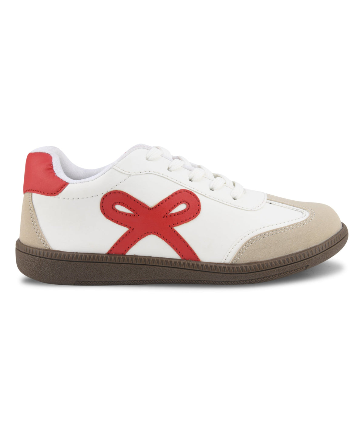 JM Looks Women's Sneakers Lace-Up Casual Sneakers for Girls, Bow Ribbon Design